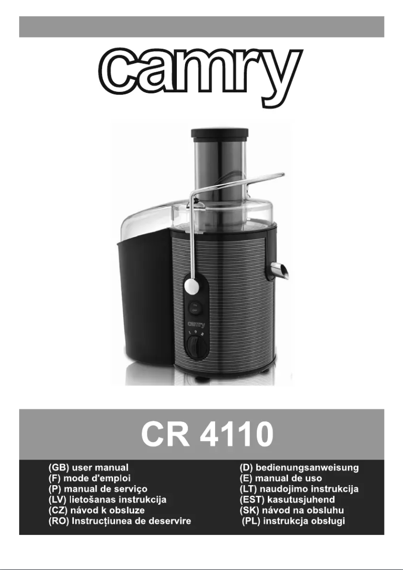 Image de la première page du manuel de l'appareil CR 4110