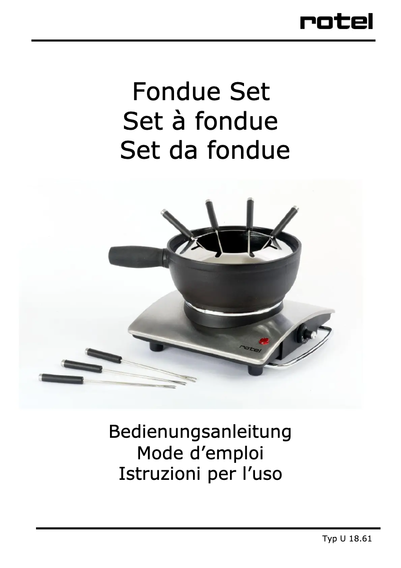 Page n°1 - Manuel utilisateur Rotel U 18.61CH