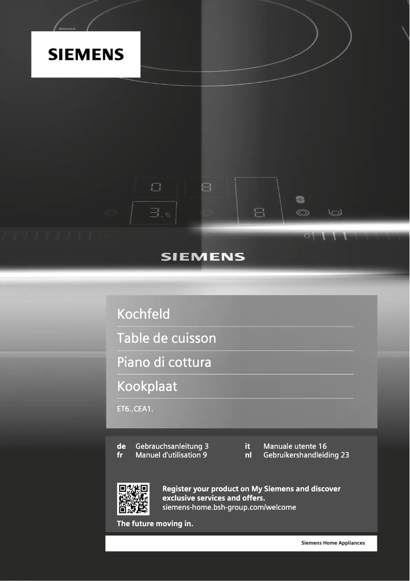 Page n°1 - Manuel utilisateur Siemens ET645CEA1E