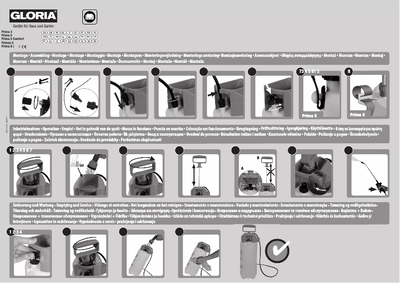 Page 1 de la notice Manuel utilisateur GLORIA Prima 5 Comfort