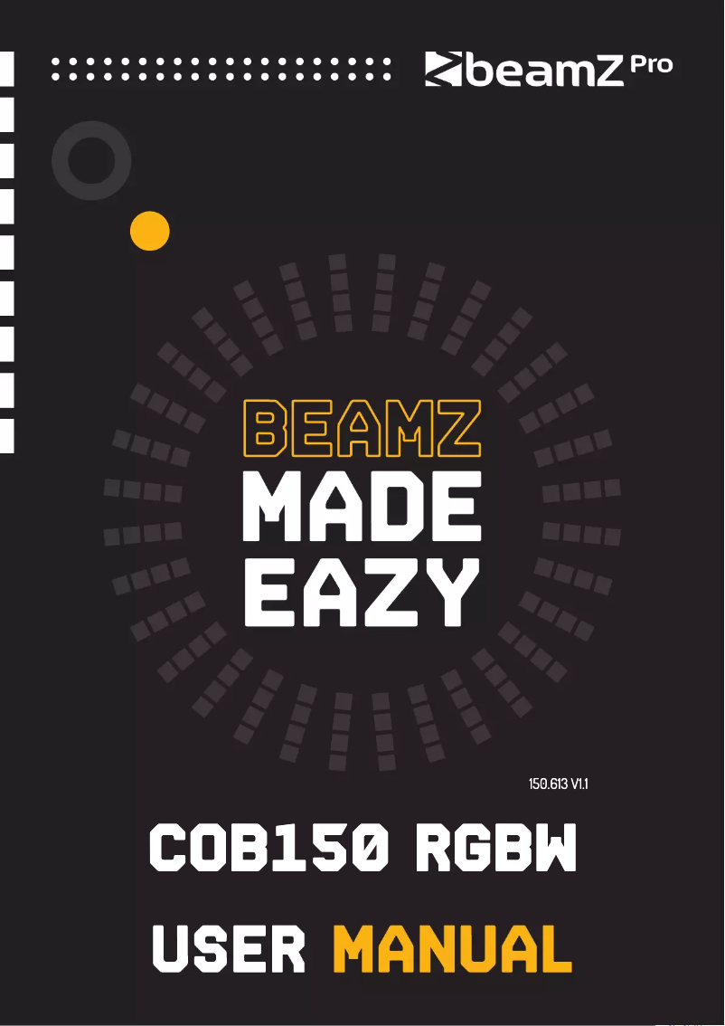 Page 1 de la notice Manuel utilisateur BeamZ COB150RGBW