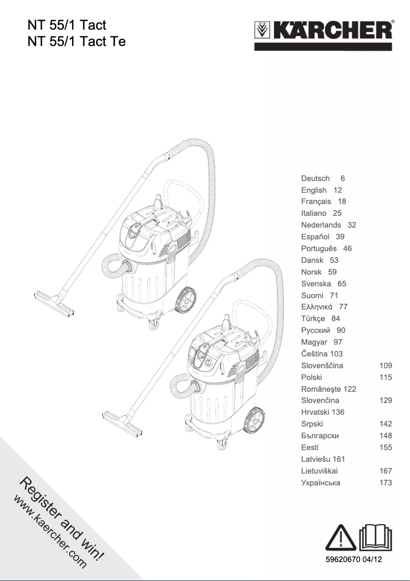 Page n°1 - Manuel utilisateur Kärcher NT 55/1 Tact