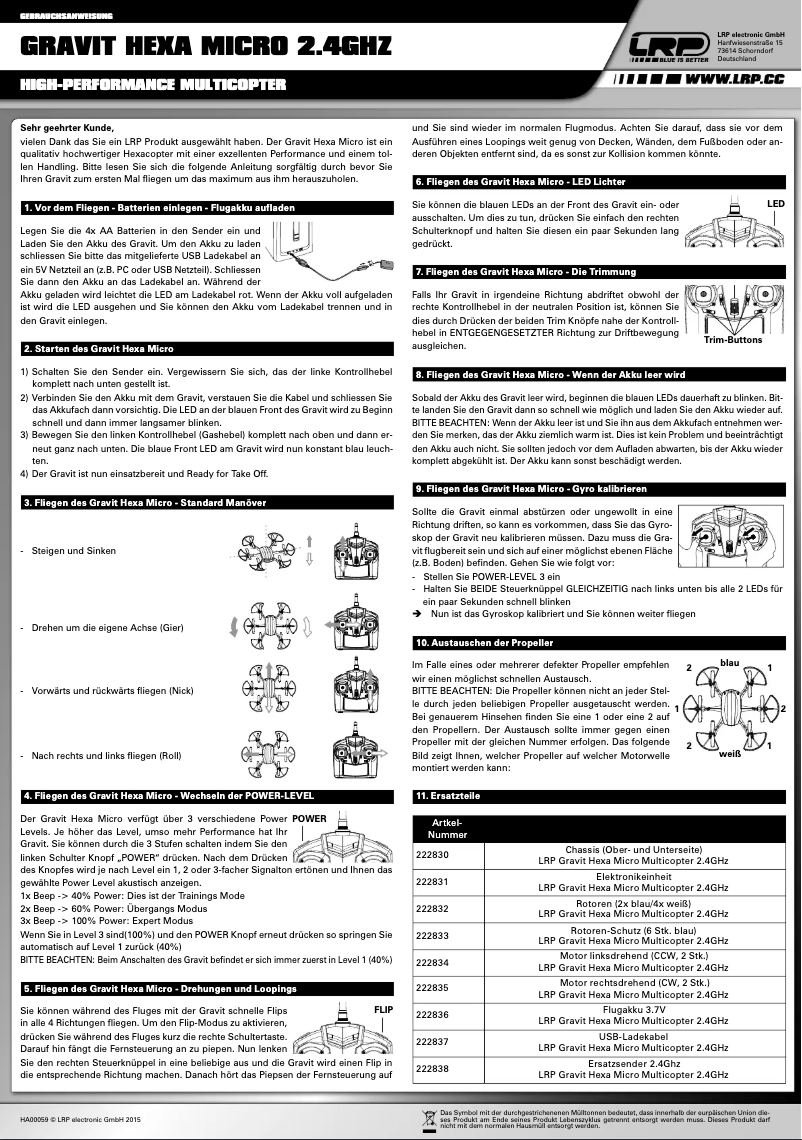 Page n°1 - Manuel utilisateur LRP 220711
