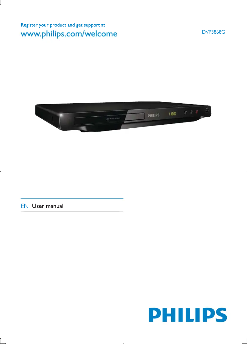 First page image of the manual for DVP3868GX