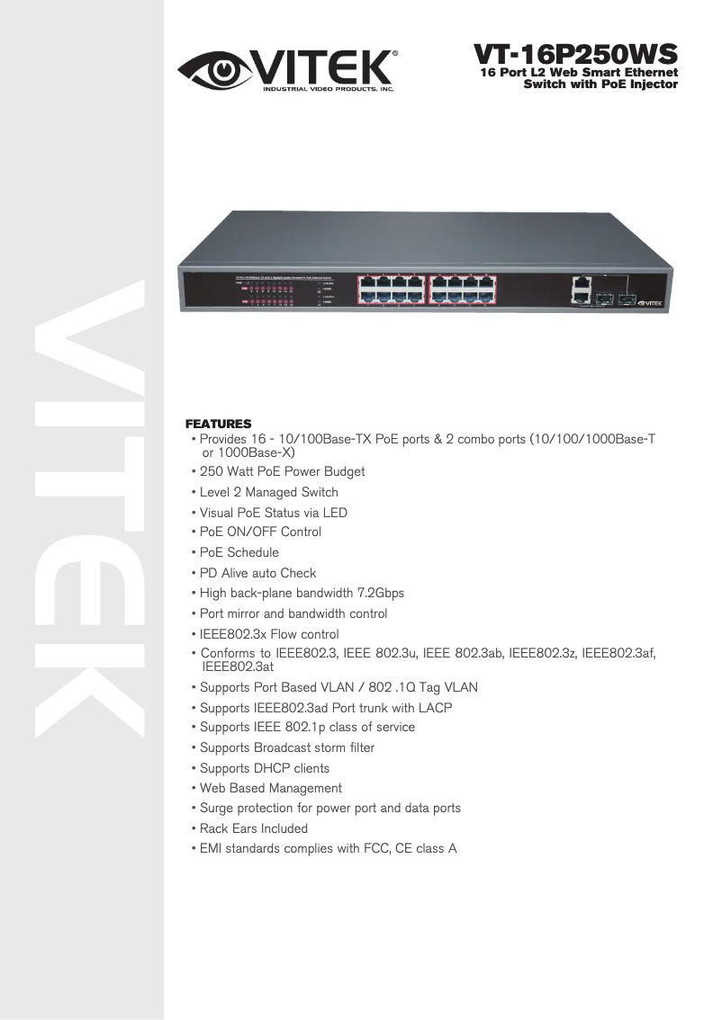 Page n°1 - Manuel utilisateur Vitek VT-16P250WS