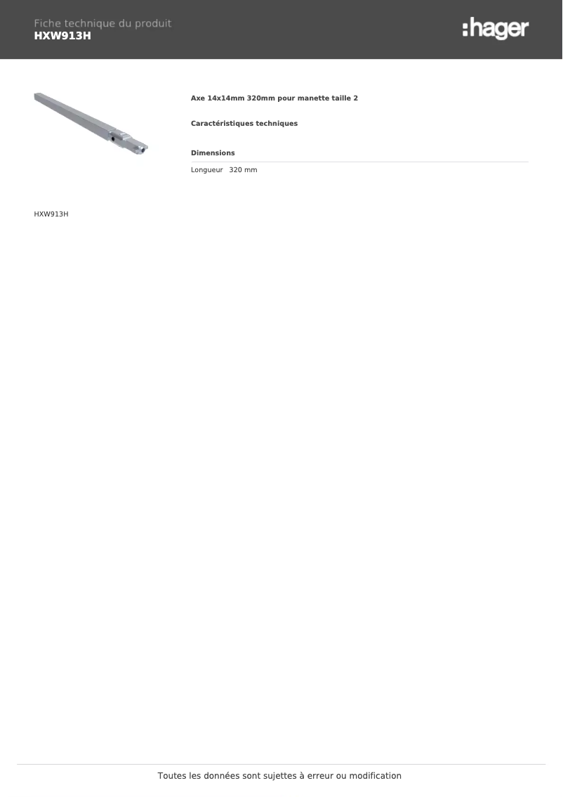 Image de la première page du manuel de l'appareil HXW913H