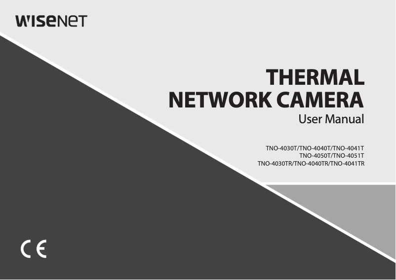 Page n°1 - Manuel utilisateur Wisenet TNO-4041TR