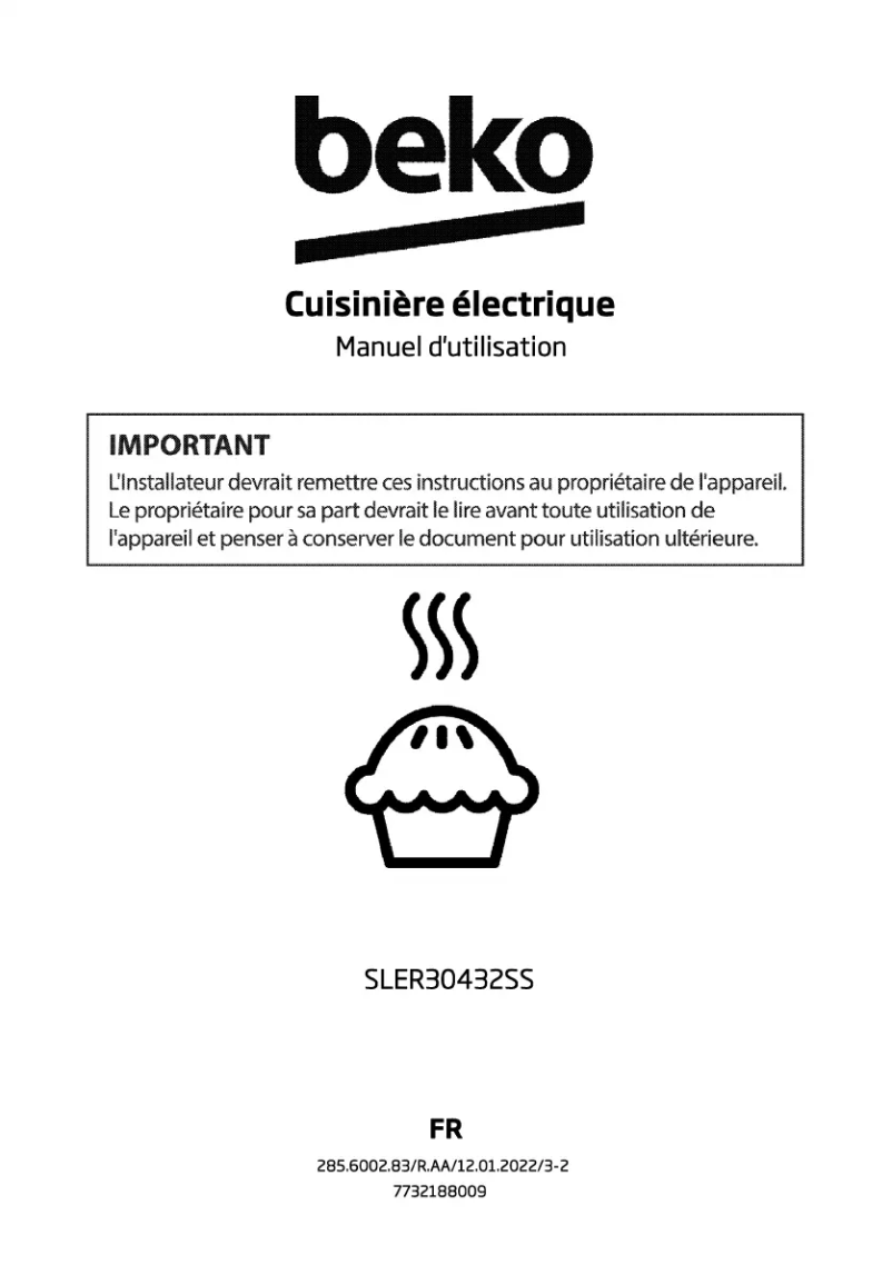 Image de la première page du manuel de l'appareil SLER30432SS