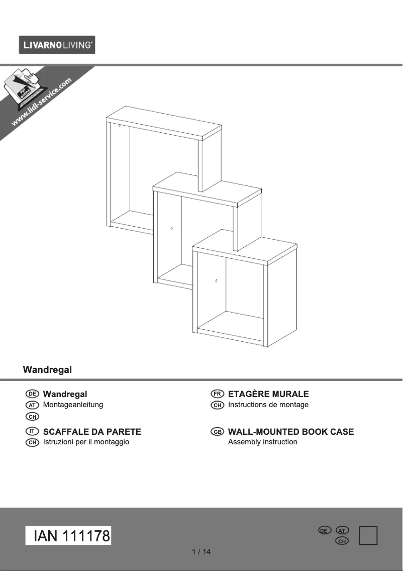 Page 1 de la notice Manuel utilisateur Livarno Lux IAN 111178