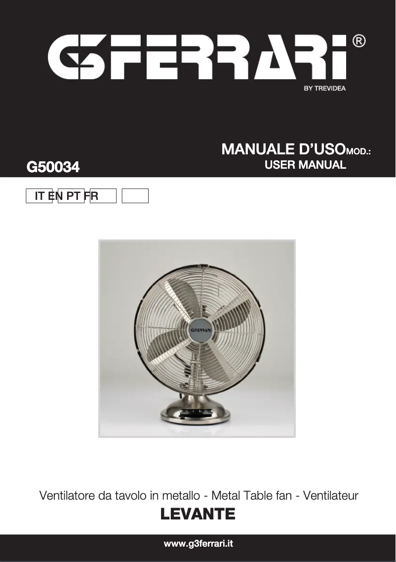 Página 1 del manual Manual de usuario G3 Ferrari Levante G50034