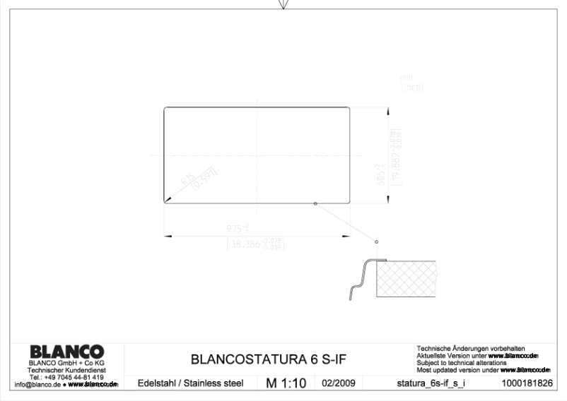 Page 1 de la notice Manuel utilisateur BLANCO STATURA 6 S-IF