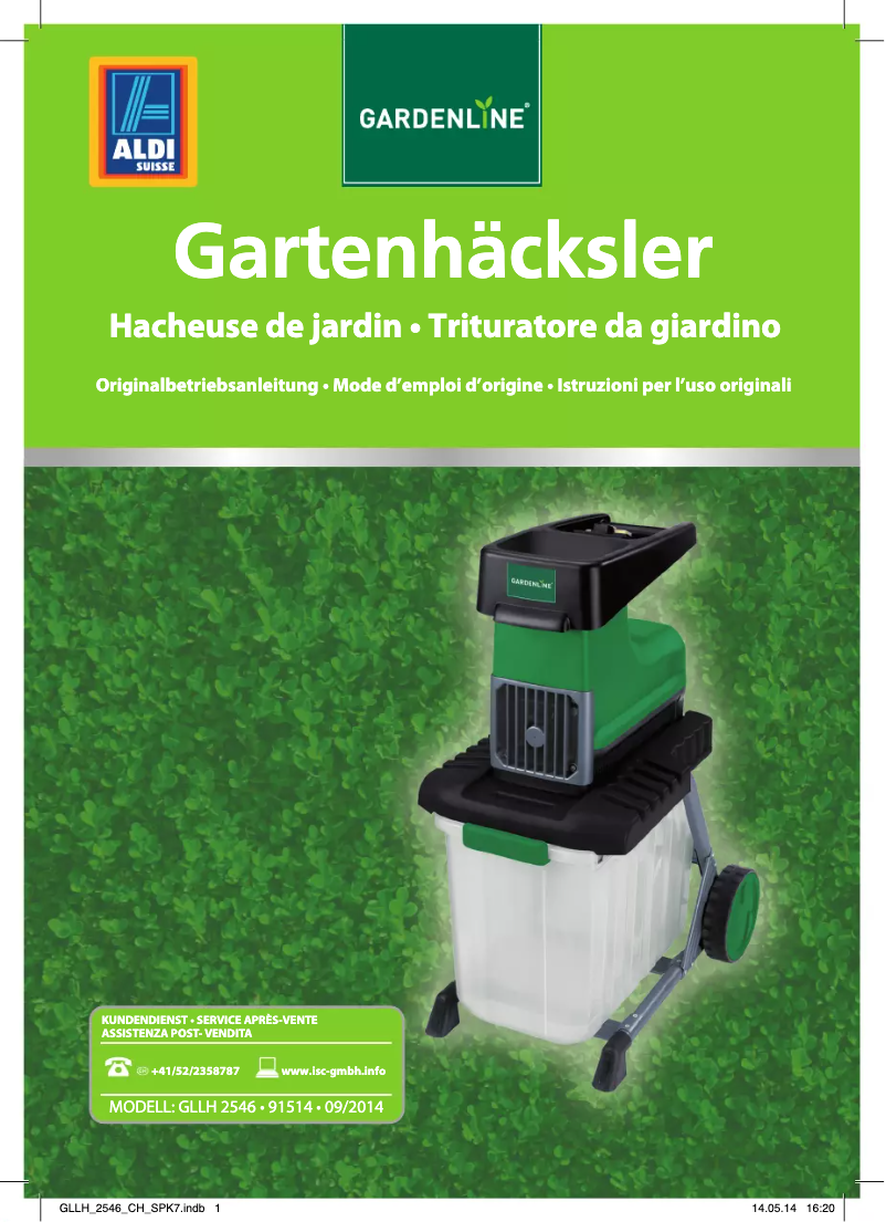 Image de la première page du manuel de l'appareil GLLH 2546