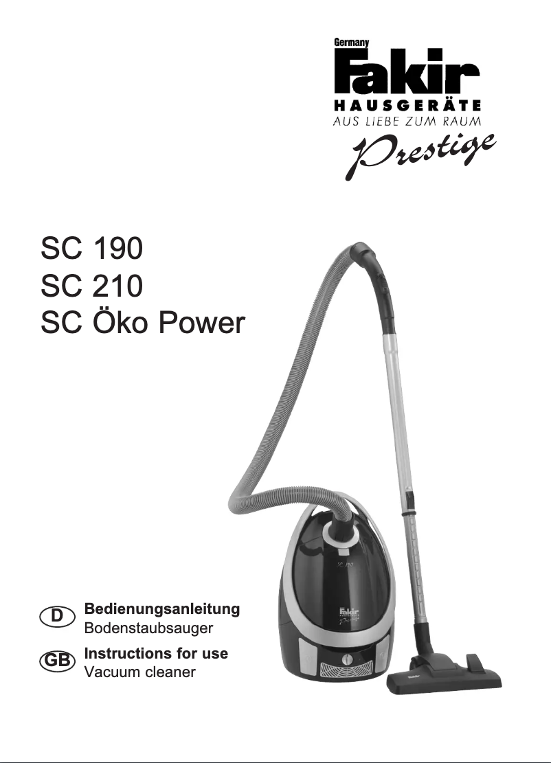 Image de la première page du manuel de l'appareil SC Oko Power