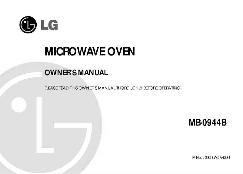 Page 1 de la notice Manuel utilisateur LG MB-0944B