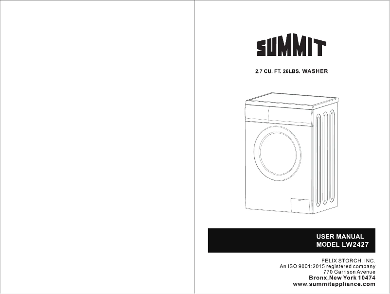 Page n°1 - Manuel utilisateur Summit LW2427