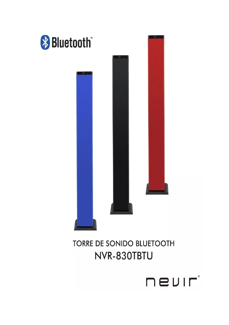 Page 1 de la notice Manuel utilisateur Nevir NVR-830TBTU