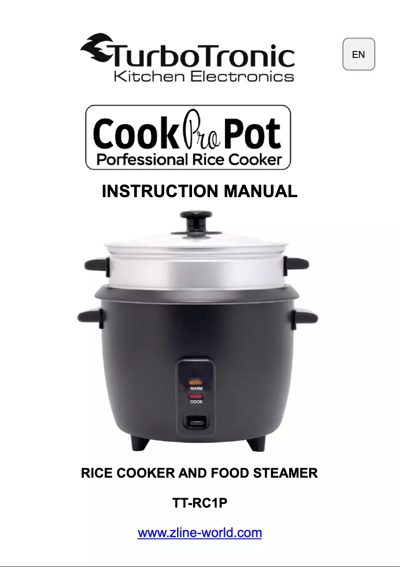 Page 1 de la notice Manuel utilisateur TurboTronic Cook Pro Pot TT-RC1P