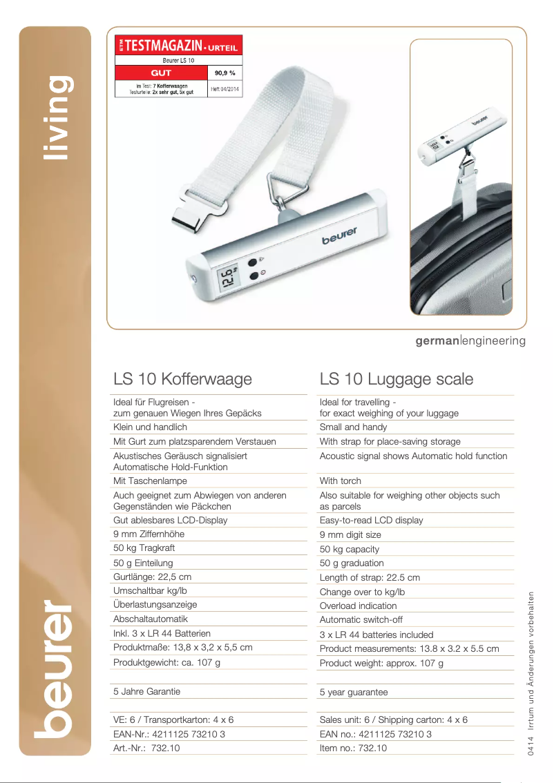 Image de la première page du manuel de l'appareil LS 10