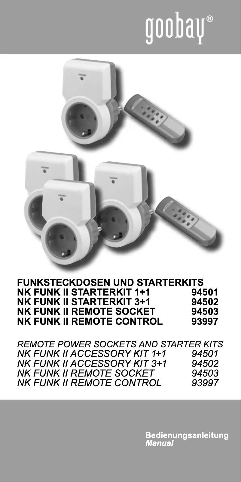 Page 1 de la notice Manuel utilisateur Wentronic 93997