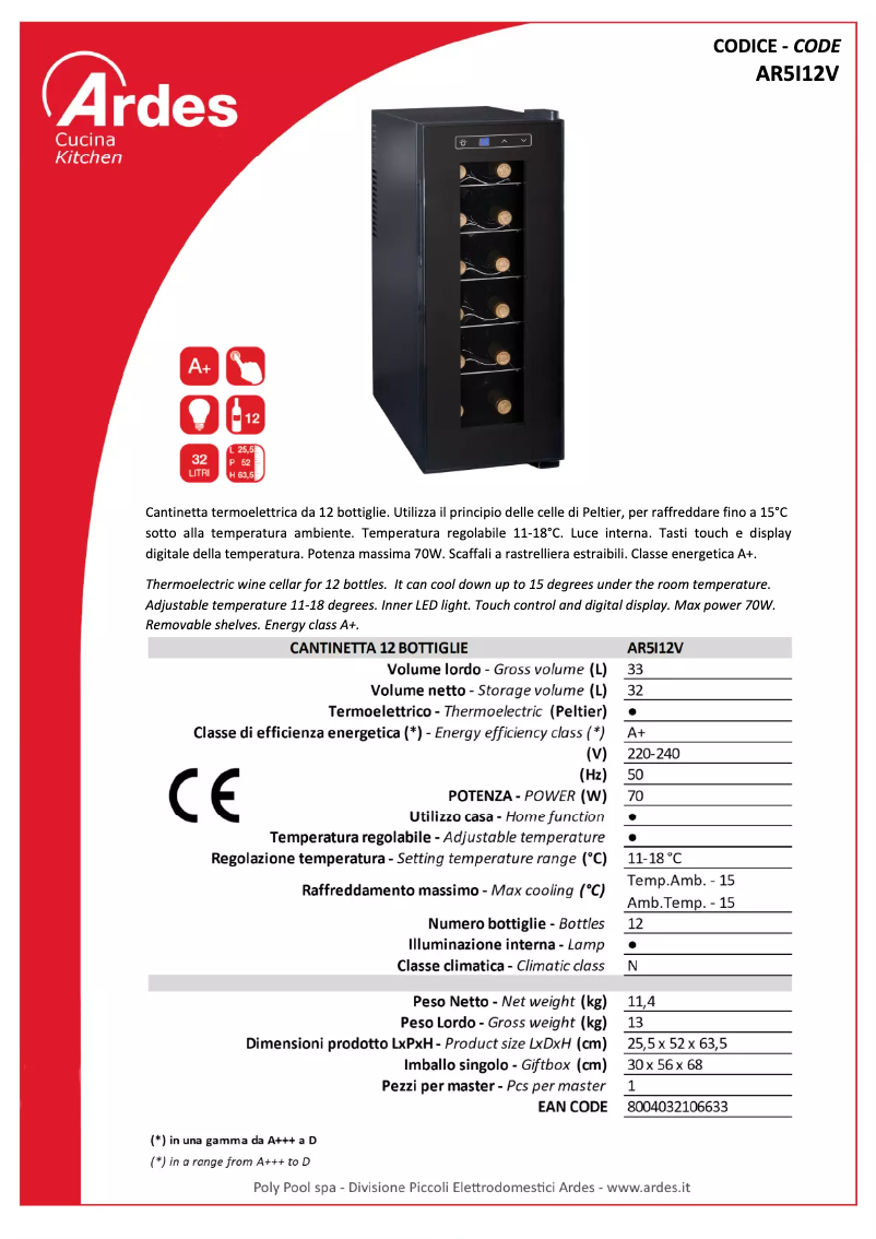 Image de la première page du manuel de l'appareil AR5I12V