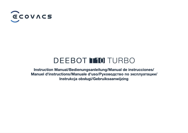 Page n°1 - Manuel utilisateur ECOVACS Deebot T10 Turbo