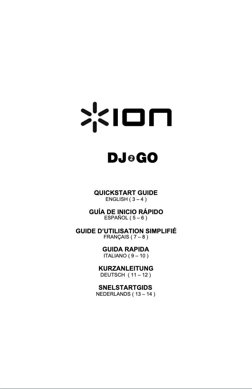 Image de la première page du manuel de l'appareil DJ2GO