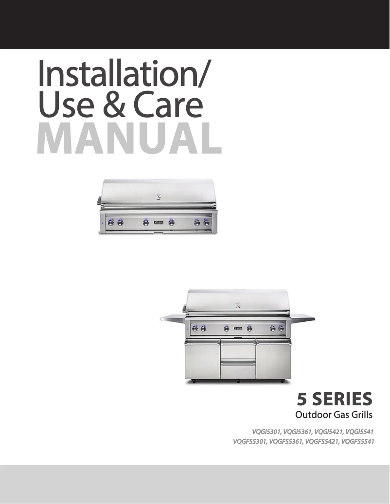 Imagen de la primera página del manual del dispositivo VQGFS5301LSS