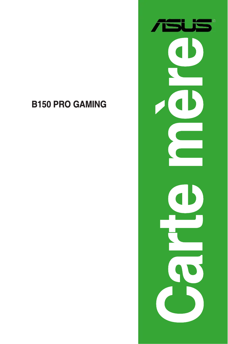 Page 1 de la notice Manuel utilisateur Asus B150 PRO GAMING