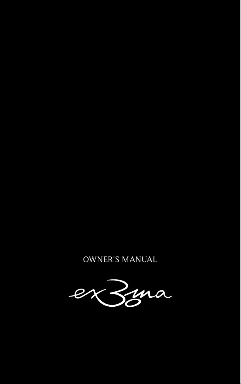 Page 1 de la notice Manuel utilisateur Sonus Faber EX3MA