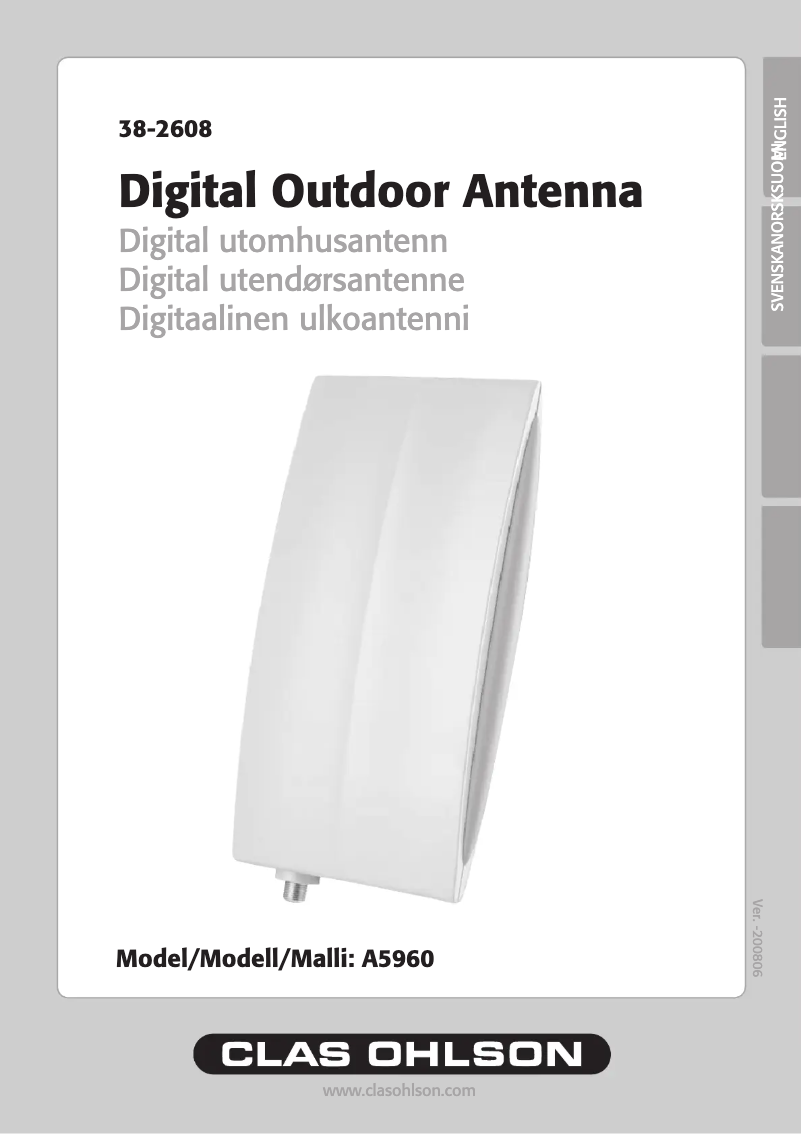 Page n°1 - Manuel utilisateur Clas Ohlson A5960
