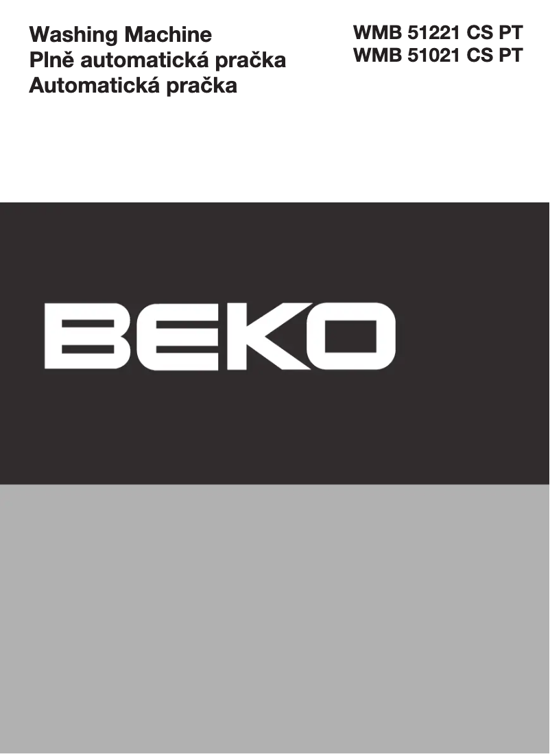 Page n°1 - Manuel utilisateur Beko WMB 51221 CS PT