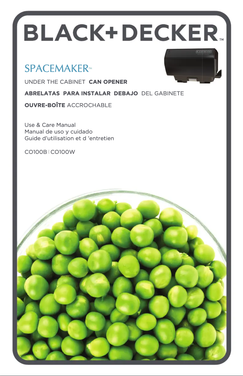 Page 1 de la notice Manuel utilisateur Black & Decker SpaceMaker CO100B