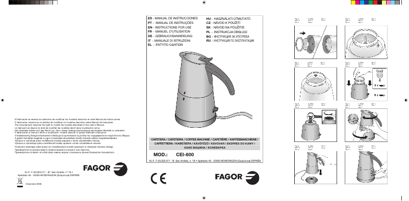 Page n°1 - Manuel utilisateur Fagor CEI-600