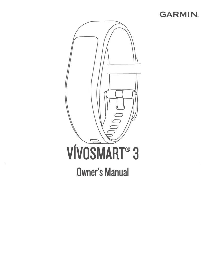 Page n°1 - Manuel utilisateur Garmin Vivosmart 3 HR