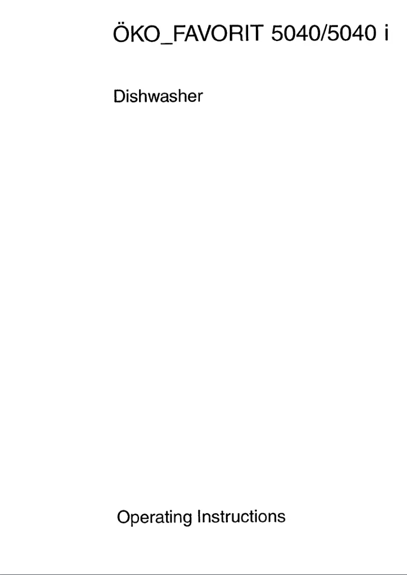 Page 1 de la notice Manuel utilisateur AEG Favorit 5040 i W