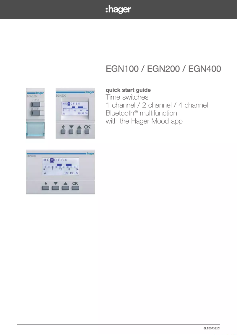 Image de la première page du manuel de l'appareil EGN400AU