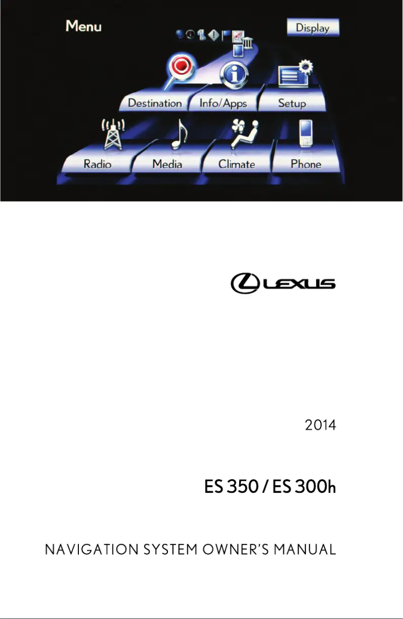 Page 1 de la notice Manuel utilisateur Lexus ES 300h (2014)