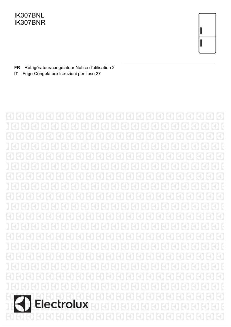 Page 1 de la notice Manuel utilisateur Electrolux IK307BNL