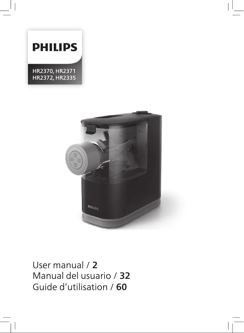 Page 1 de la notice Manuel utilisateur Philips Viva Collection HR2371