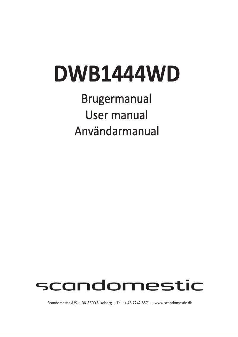 Page n°1 - Manuel utilisateur Scandomestic DWB1444WD