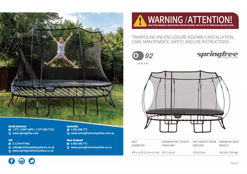 Image de la première page du manuel de l'appareil Large Oval O92