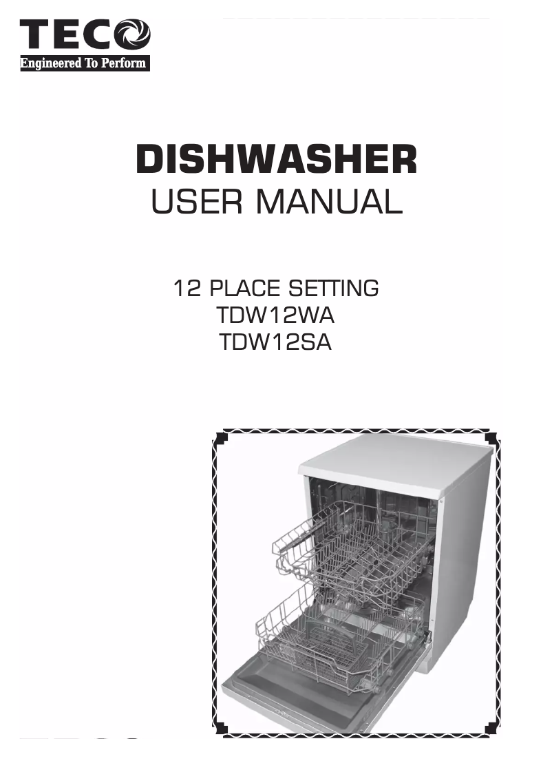 Page 1 de la notice Manuel utilisateur Teco TDW12WA
