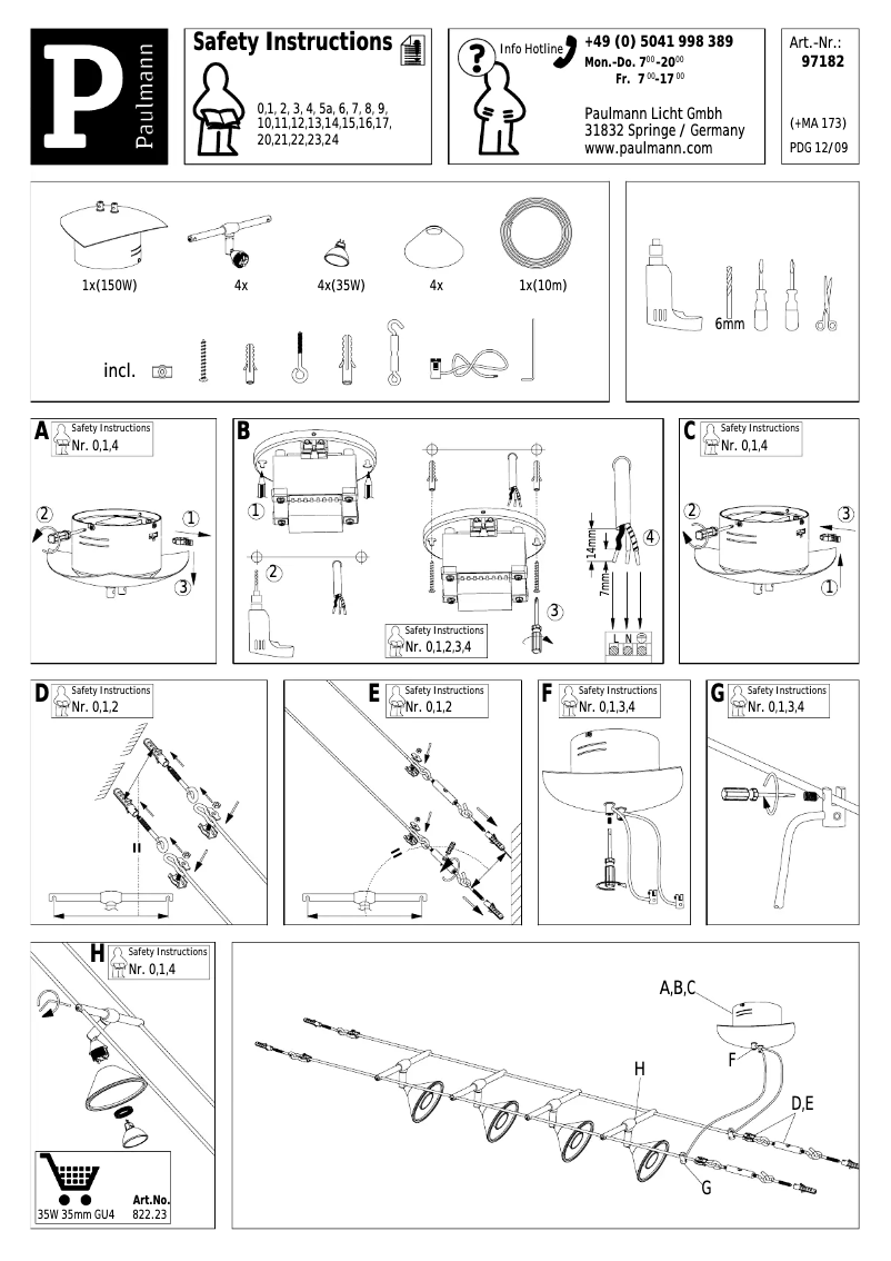 Page 1 de la notice Manuel utilisateur Paulmann Colmar 971.82