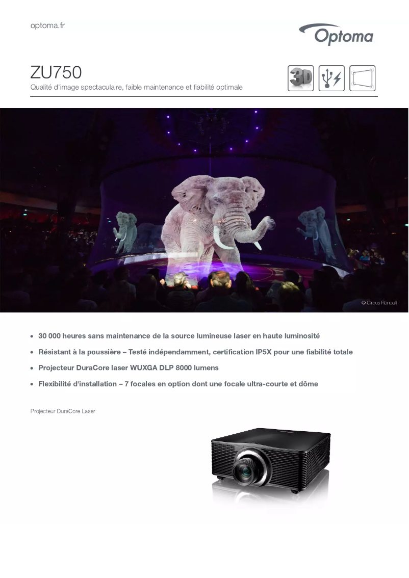 Image de la première page du manuel de l'appareil ZU750