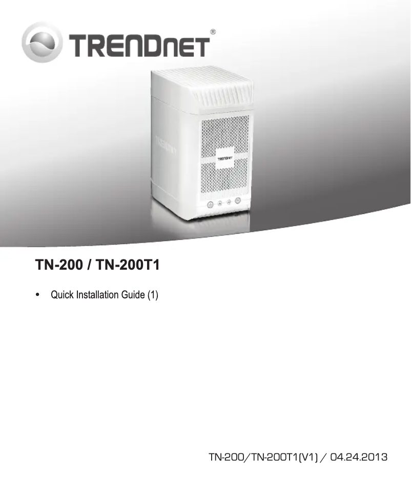 Image de la première page du manuel de l'appareil TN-200T1