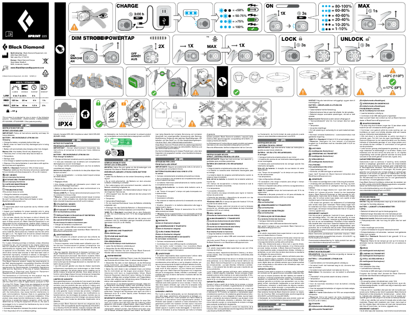 Image de la première page du manuel de l'appareil Sprint 225