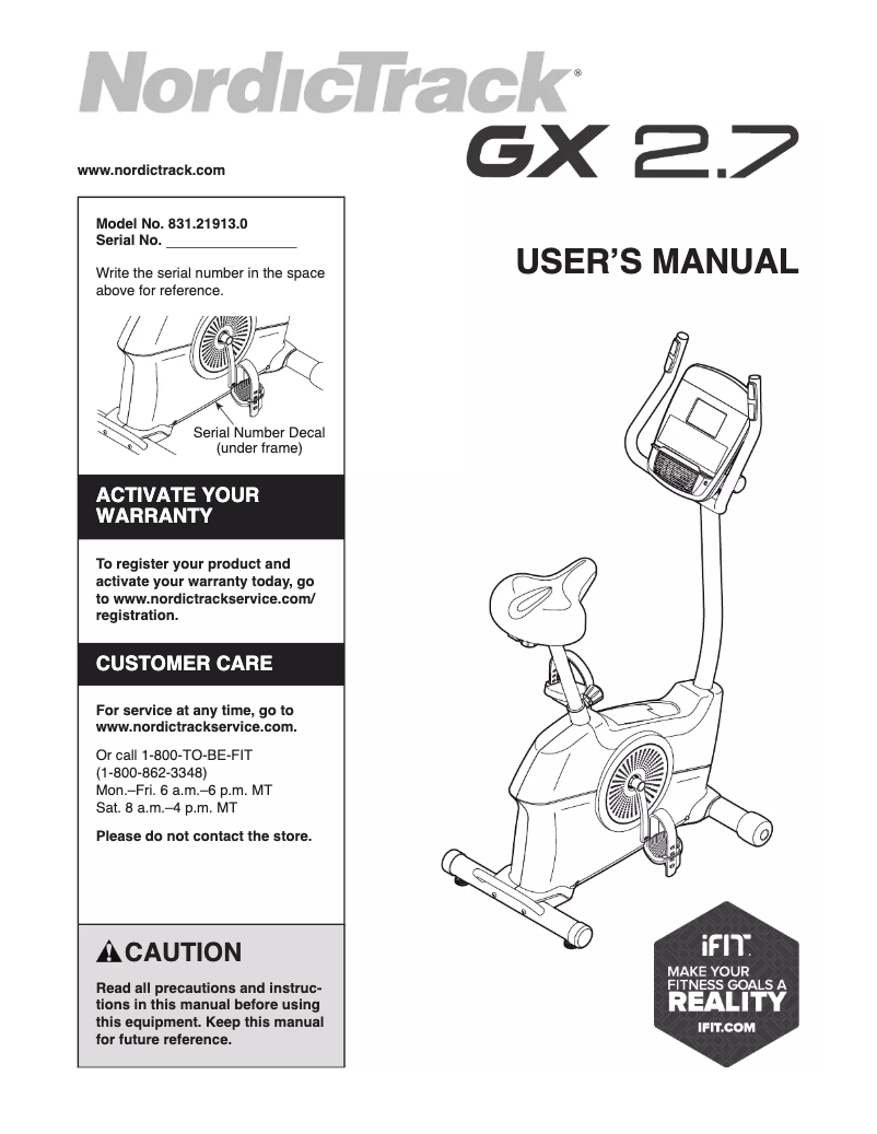 Imagen de la primera página del manual del dispositivo GX 2.7