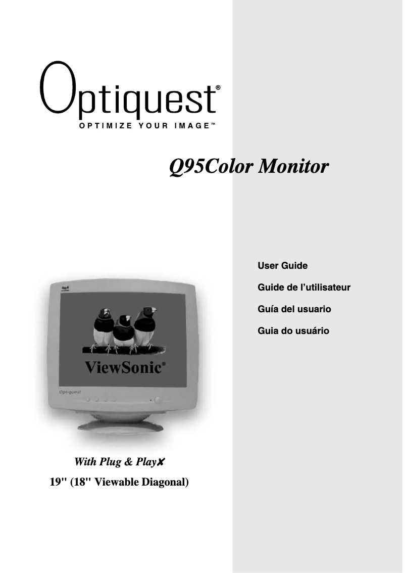 Page n°1 - Manuel utilisateur Viewsonic Optiquest Q95