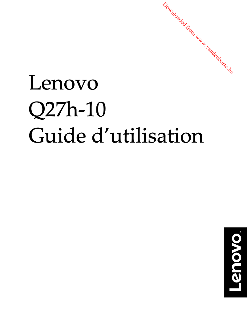 Page 1 de la notice Manuel utilisateur Lenovo Q27H-10