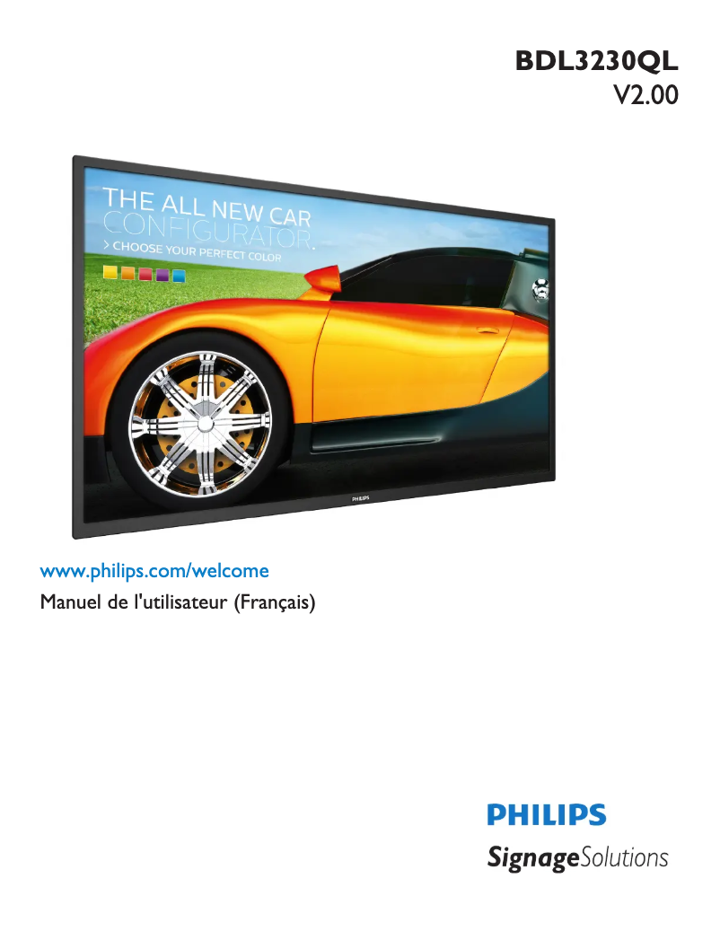 Image de la première page du manuel de l'appareil BDL3230QL